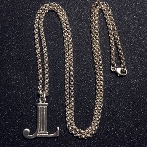 Dainty Monogram "L" w/Column, 925 6.9g, 18"